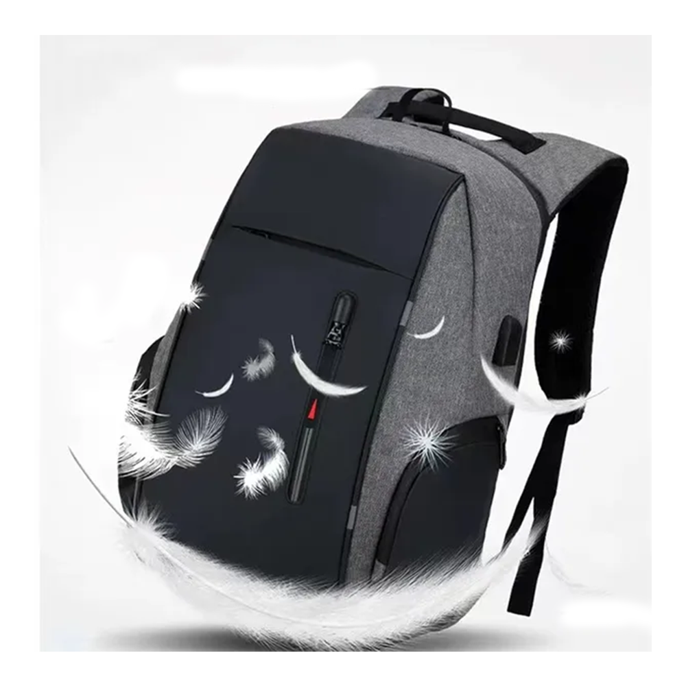 Polyester Laptop Backpack for Men - Black