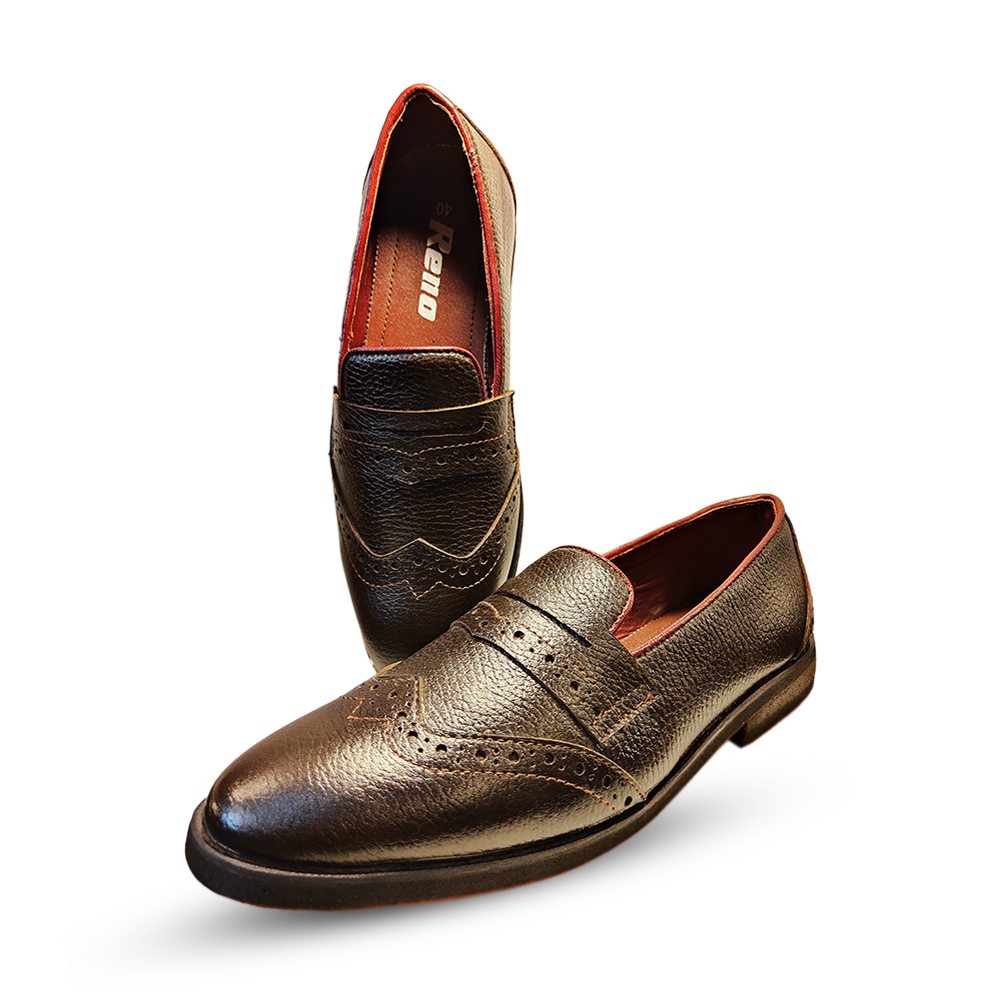 Reno Leather Formal Shoe For Men - RF2015 - Chocolate