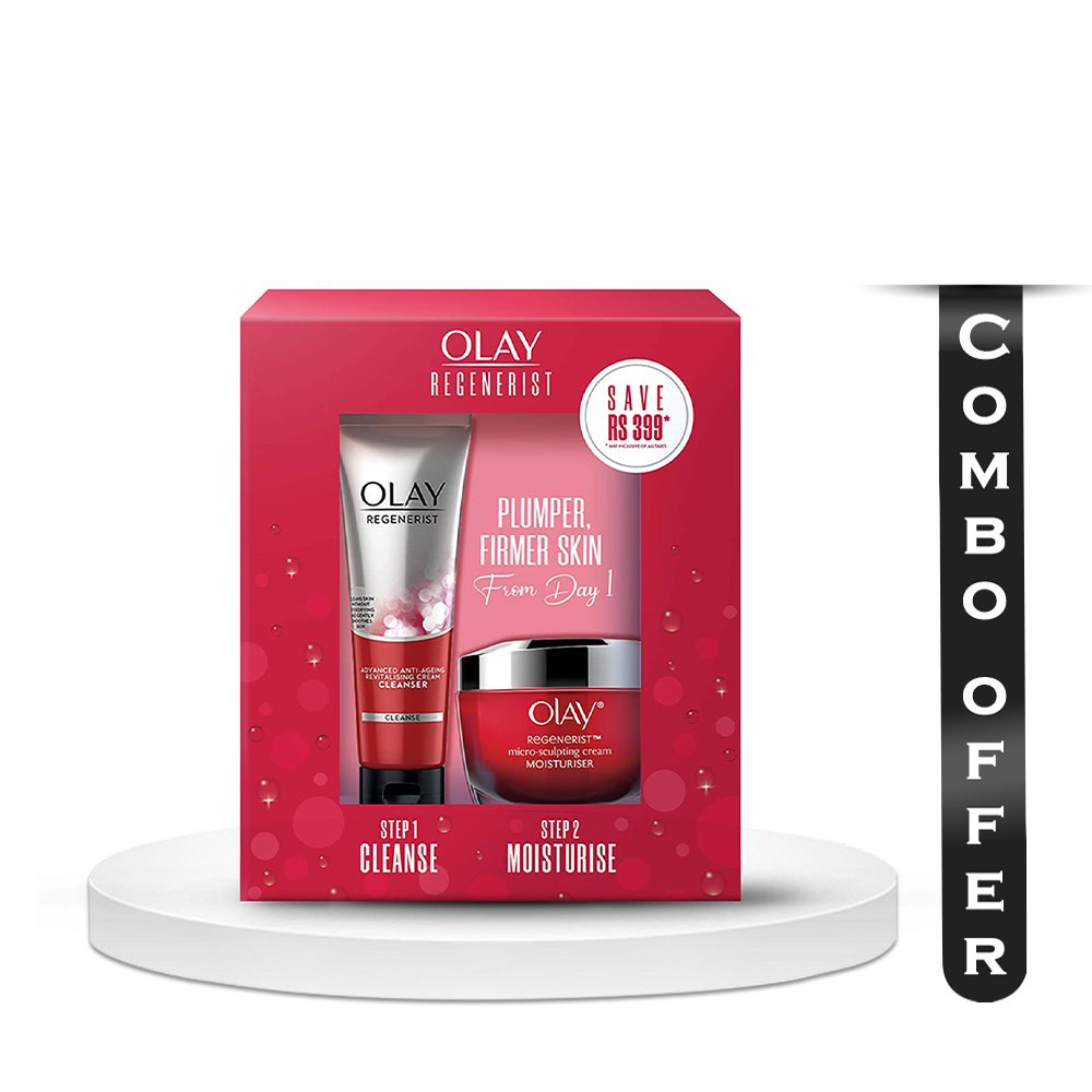 Combo Offer of Olay Regenerist Micro-Sculpting Day Moisturizer With Cleanser - OO0067