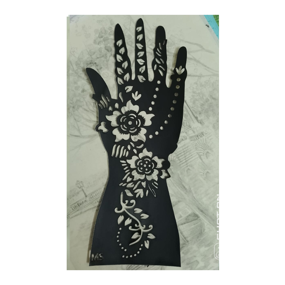 Mehedi Henna Hand Stencil Sticker For Women