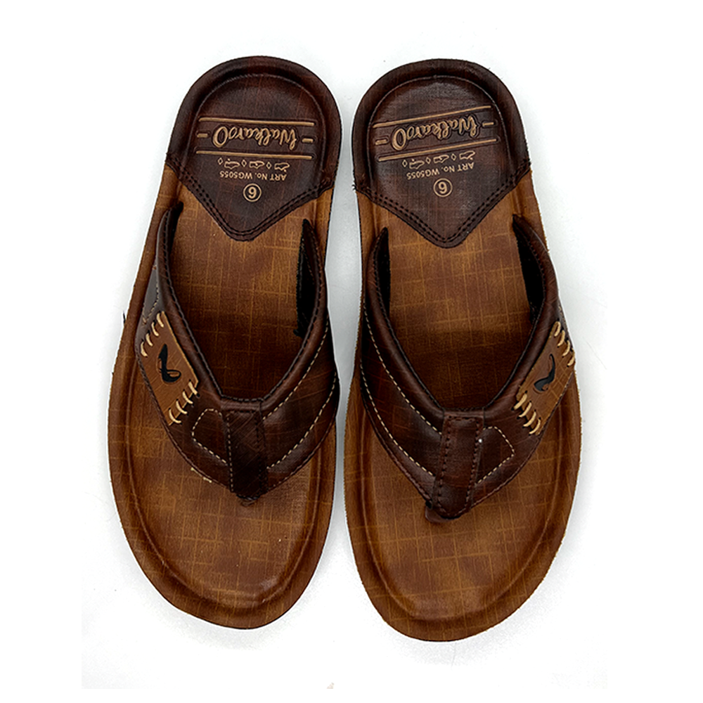 Walkaroo Brown Tan Sandal For Gents WG5055BRTN - Brown Tan