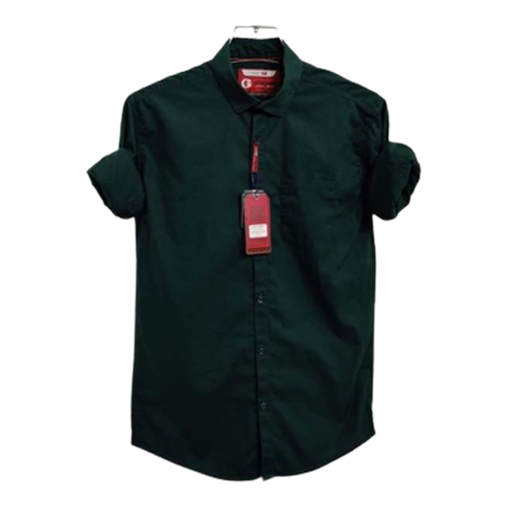 Oxford Cotton Full Sleeve Shirt For Men - Green - OP71