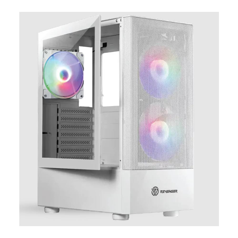 Revenger GHOST 2 Mid Tower RGB ATX Gaming Case - White