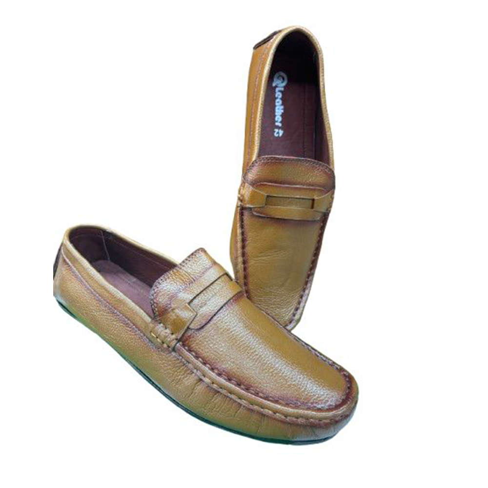 Leather Loafer for Men - Brown - 002