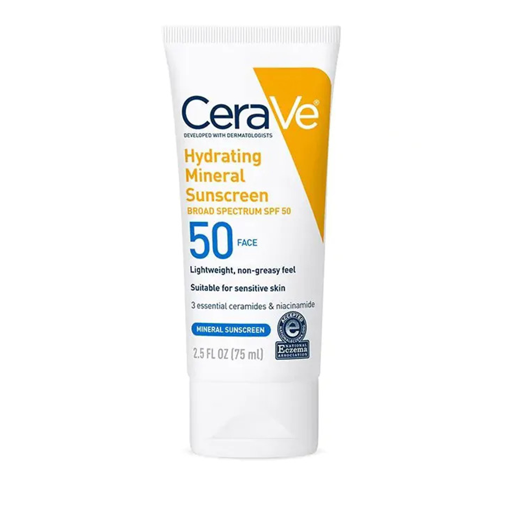 Cerave Hydrating Mineral Face Sunscreen Broad Spectrum SPF-50 - 75ml - CN-164