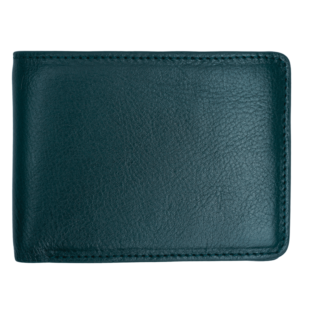 Zays Leather Bifold Short Wallet - Dark Green - ZSW108