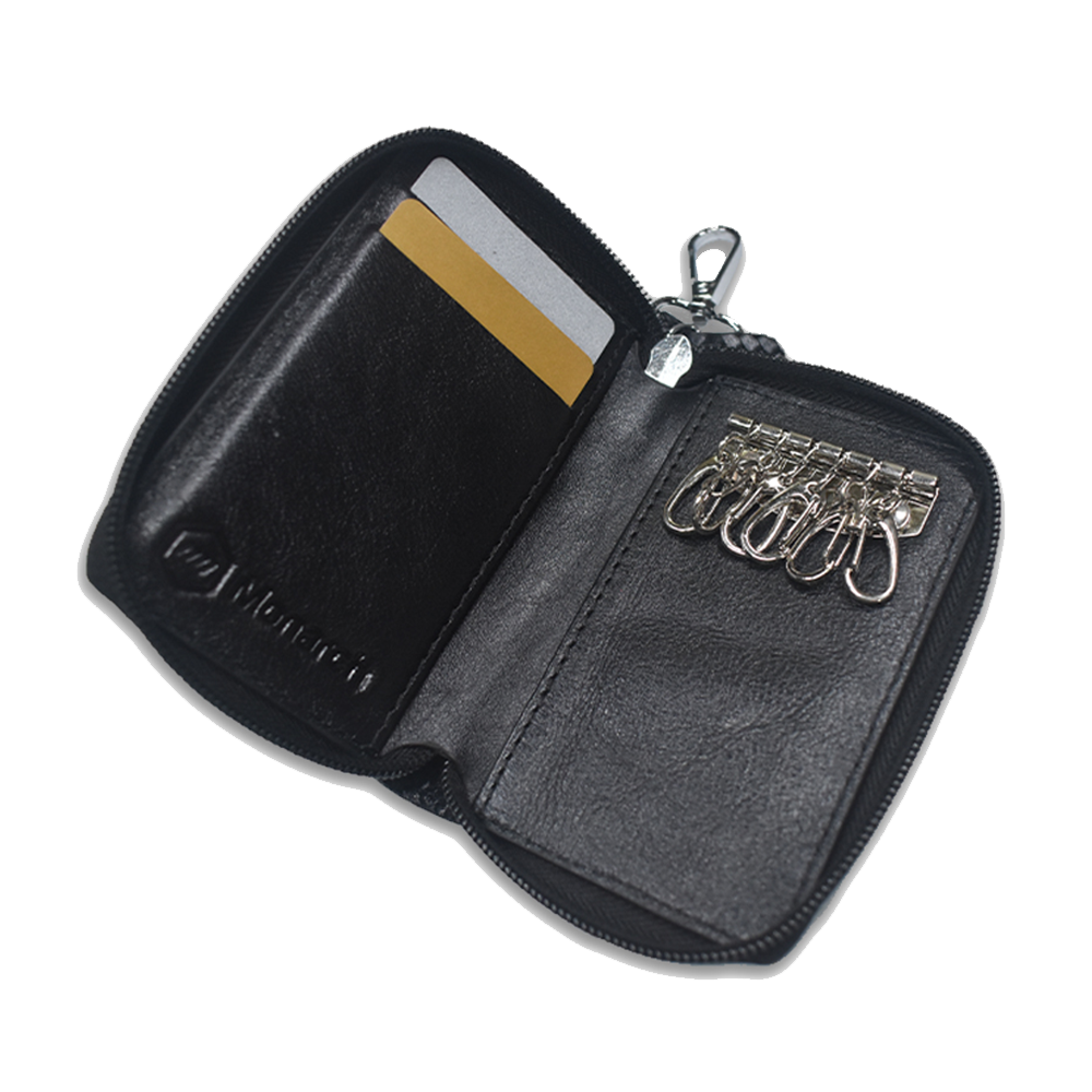 Leather Key Case 431 - Black Tress