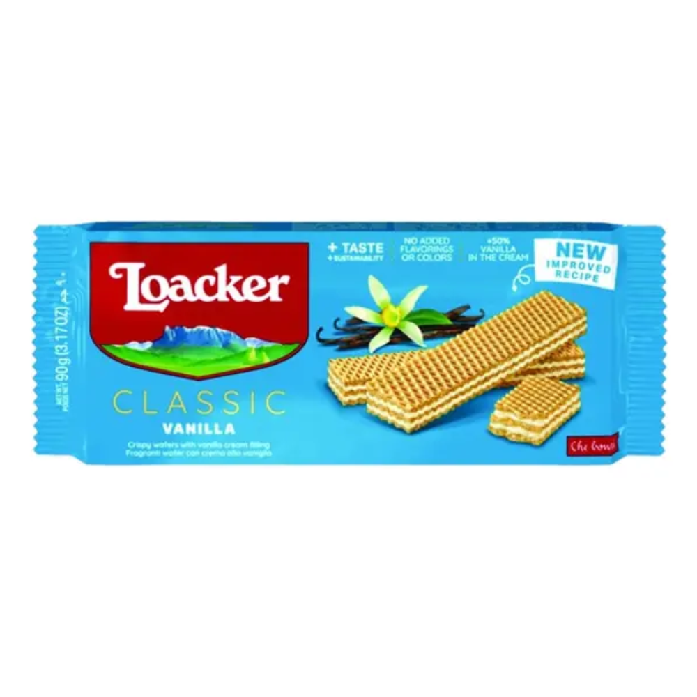 Loacker Classic Vanilla Wafers - 90gm