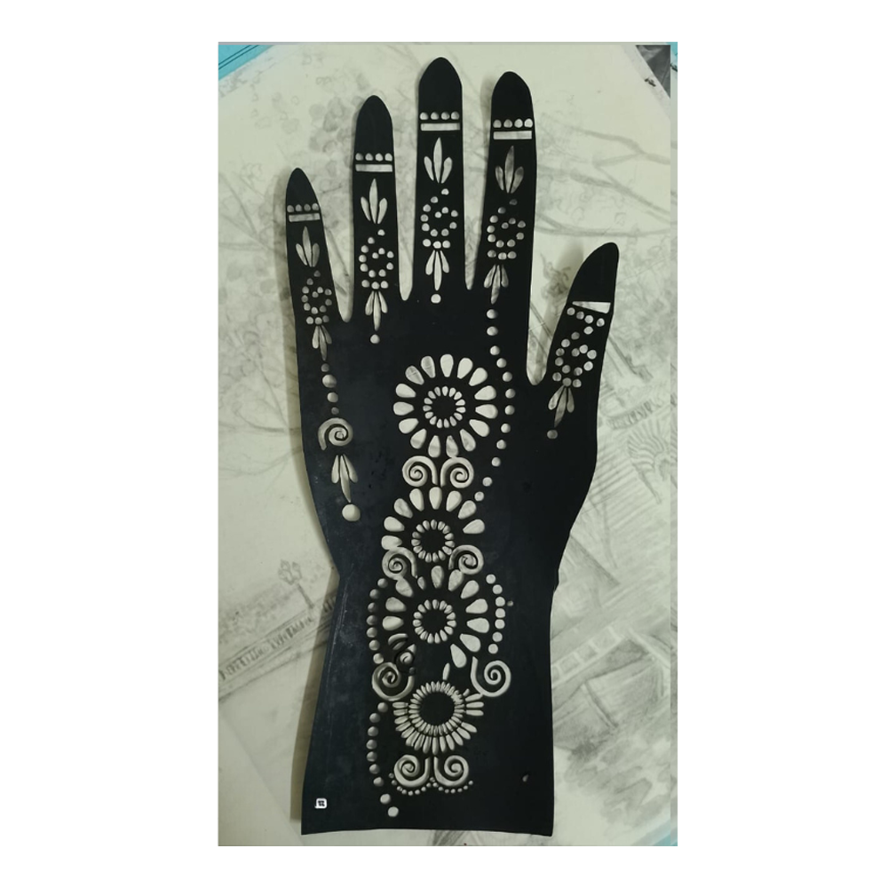 Mehedi Henna Hand Stencil Sticker For Women