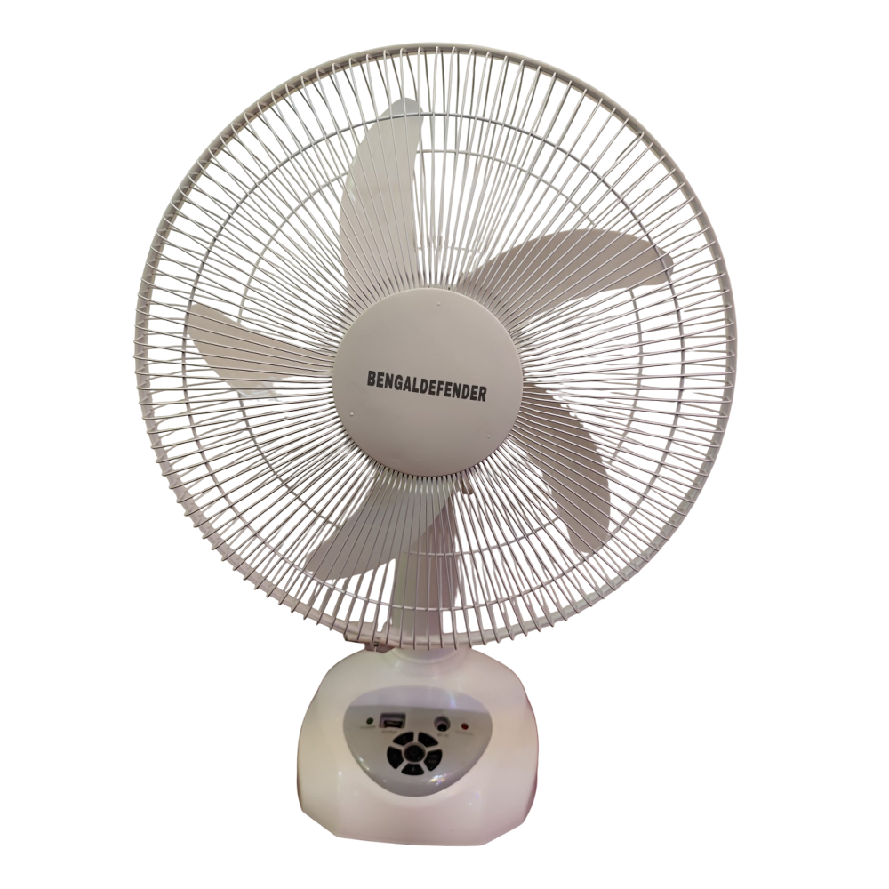 Bengal BD012 Rechargeable Fan - 14 Inch - White