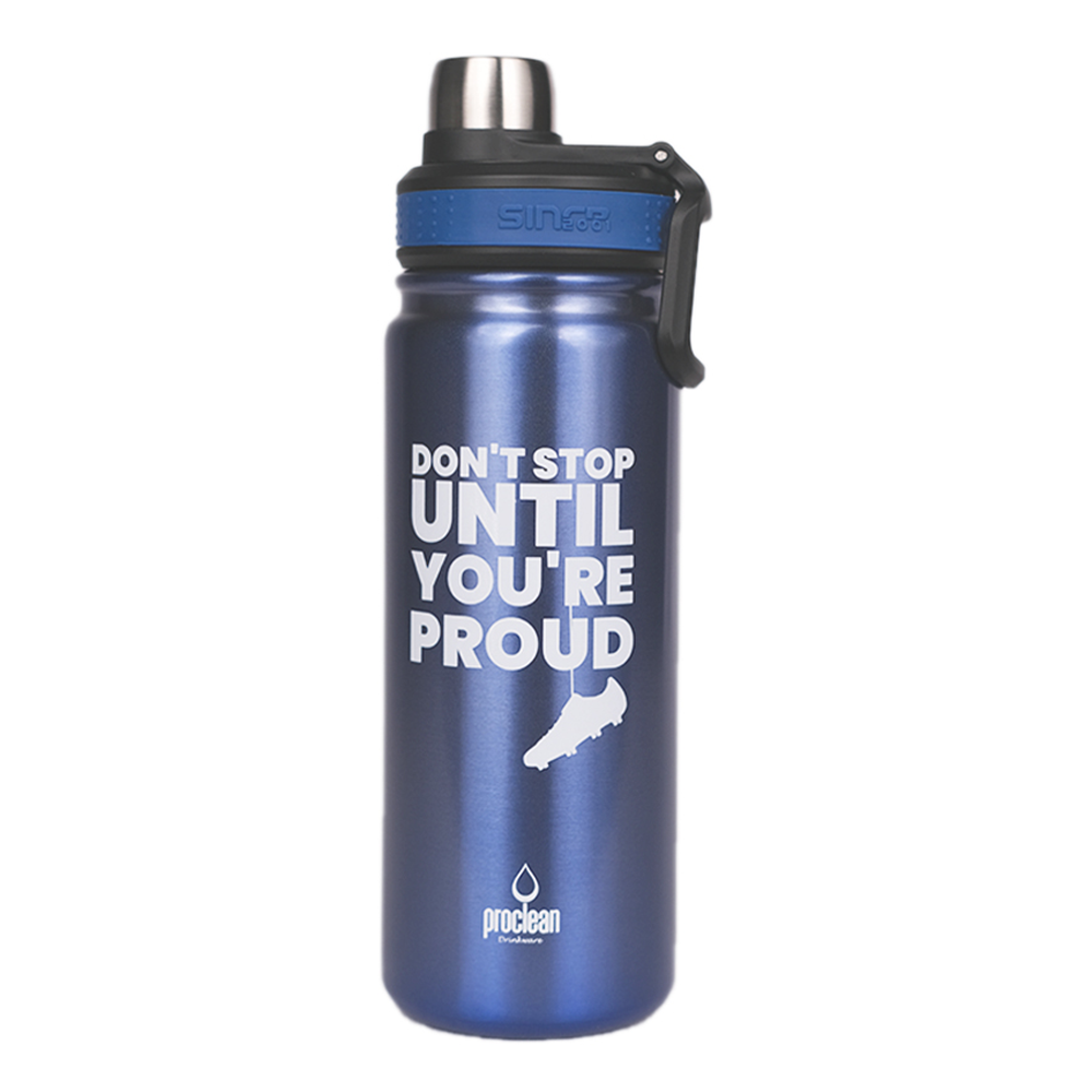 Proclean Fit n Shine SS Thermos Sports Bottle - 650ml - Blue - SB-1633