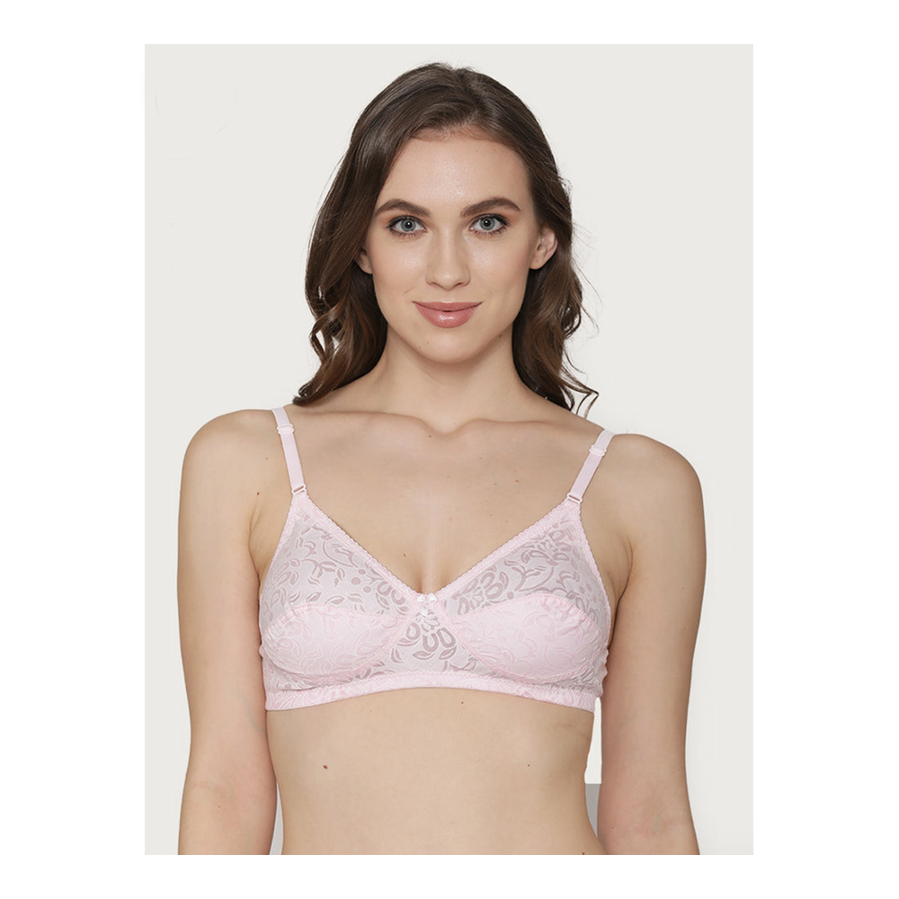 Kalyani Cotton Comfort Wirefree Non Padded Bra For Women - Lite Pink