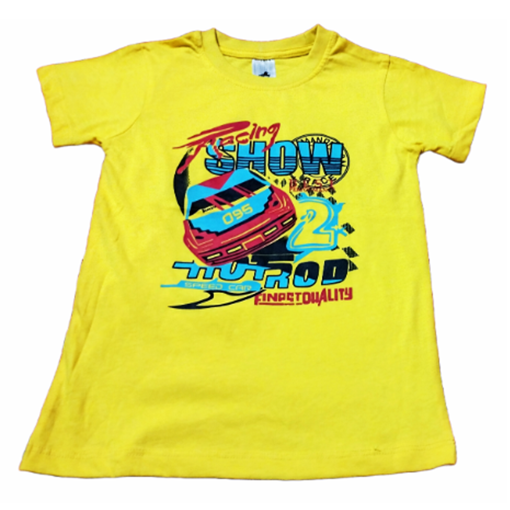 Cotton T-Shirt For Kids - 5-6 Years - Yellow