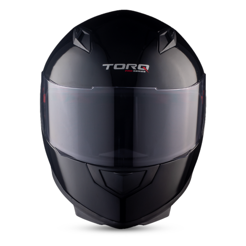 Torq Legend Full Face Helmets - Glossy Solid Black - APBD1020