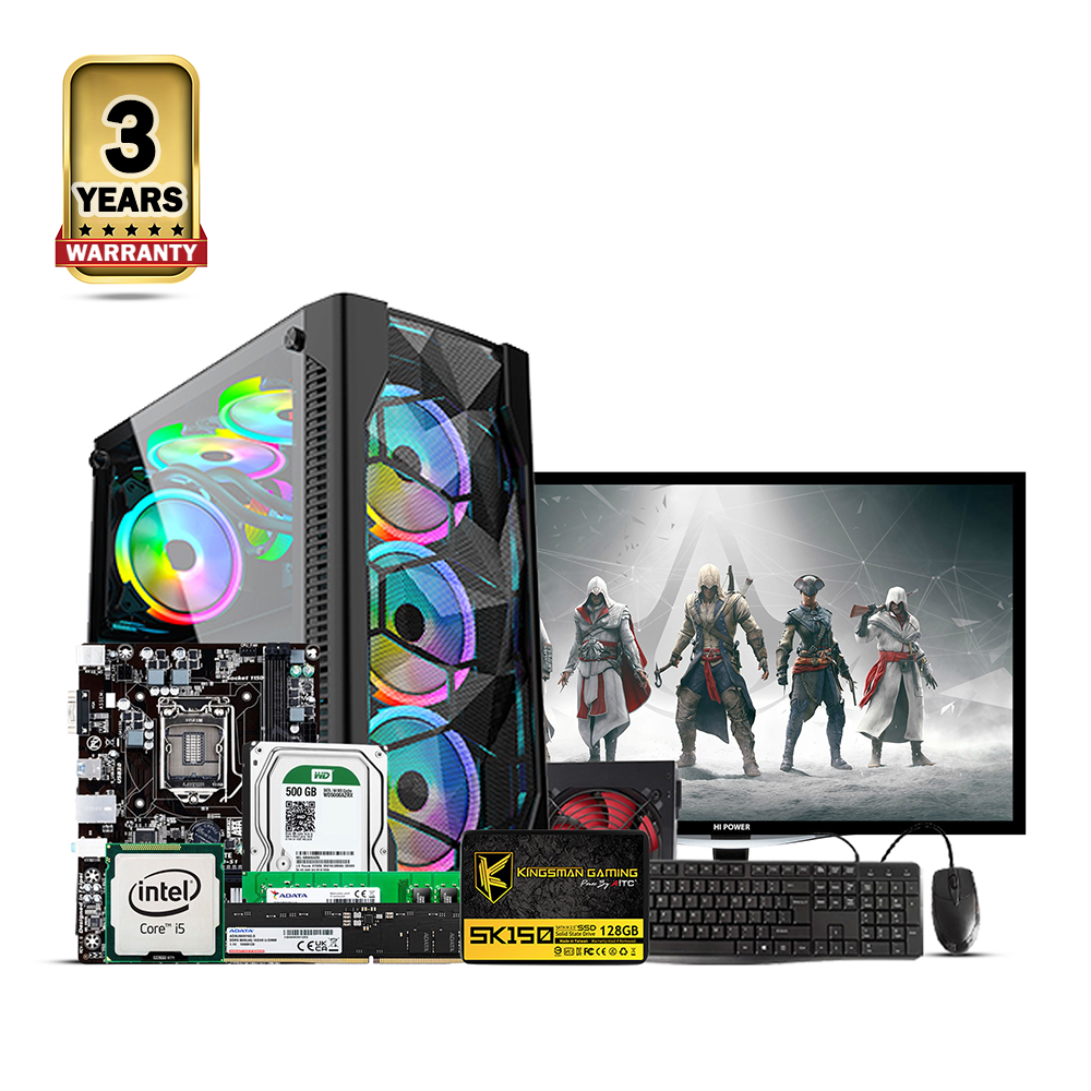 Intel Core i5 6th Generation - 8GB RAM - 128GB SSD - 17 Inch Monitor - RGB Desktop Computer - Black - CSDP23-6017