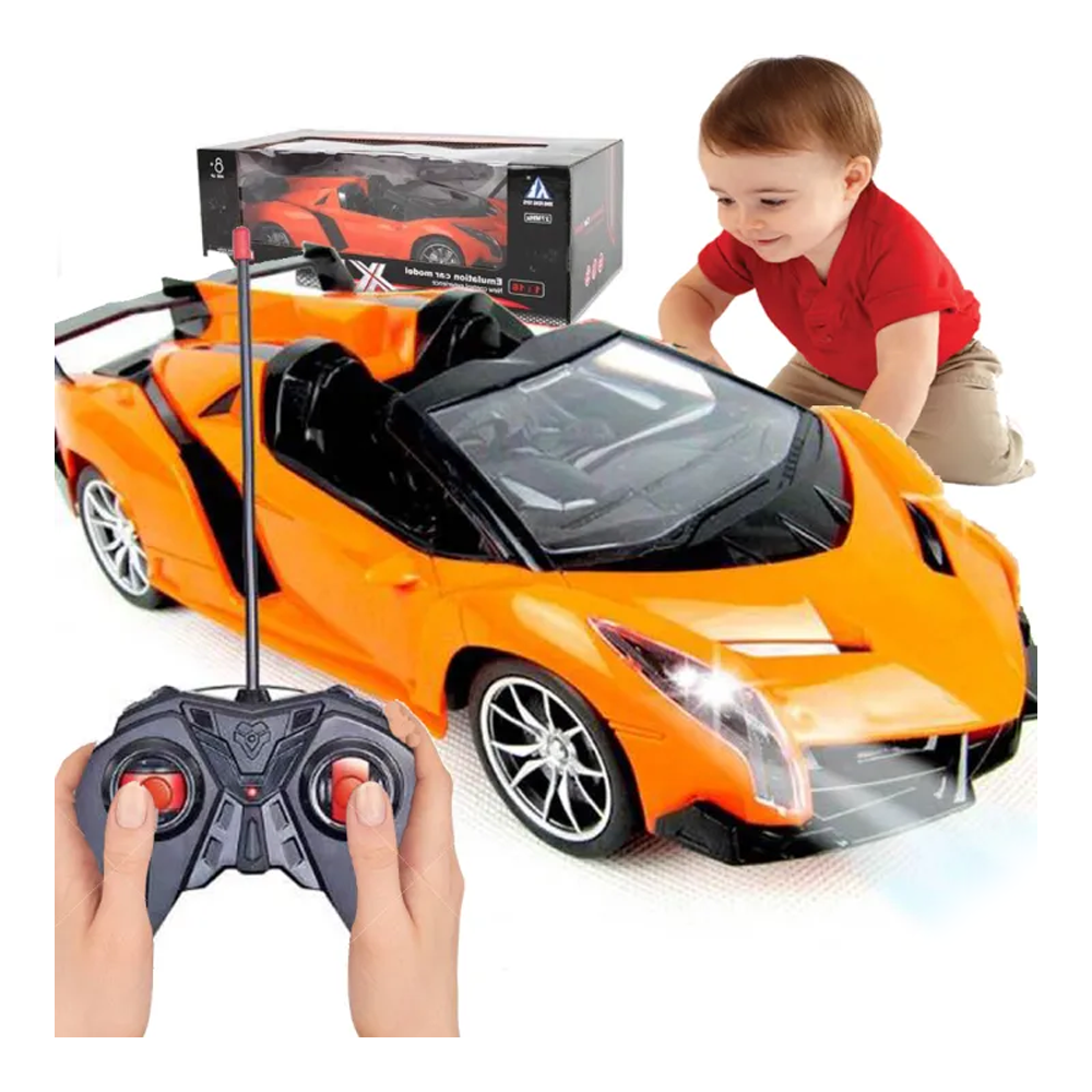 XF-Emulation Model Plastic Rechargeable Remote Control Car For Kids - Orange