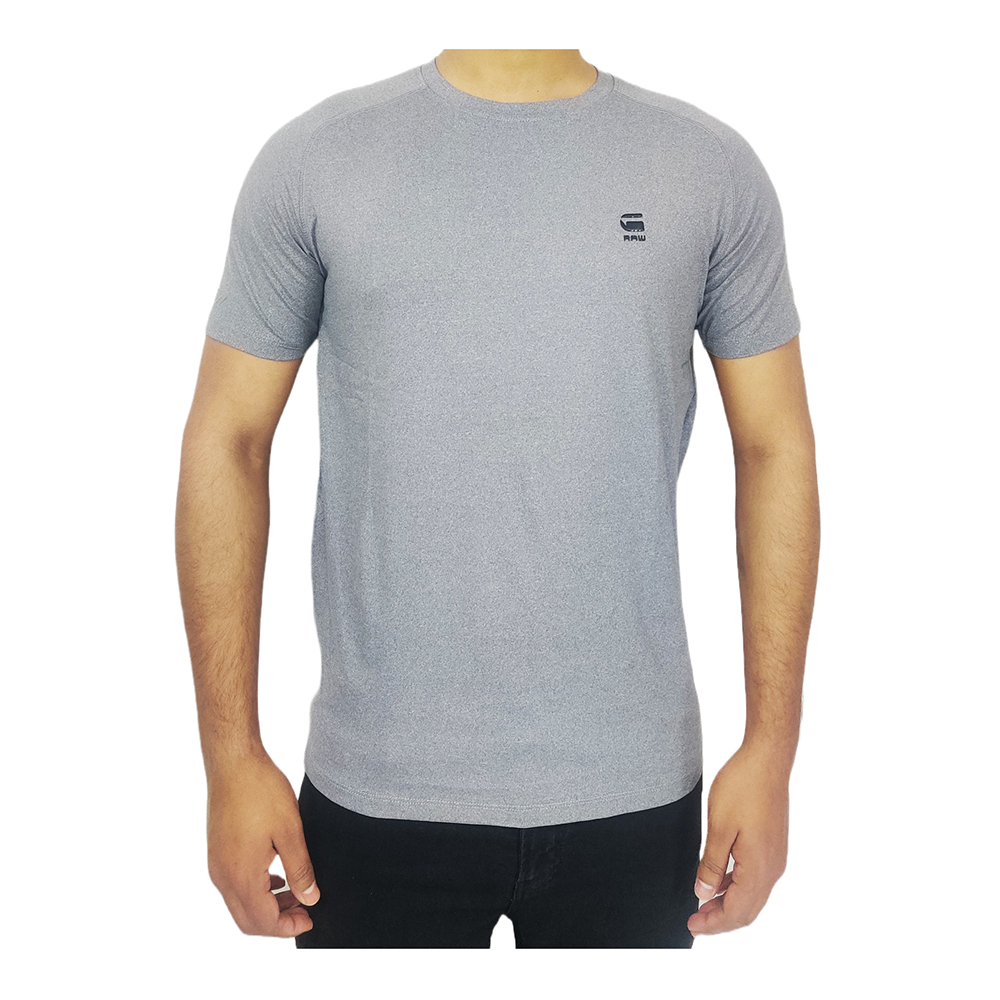 Soft Mesh Cotton Half Sleeve T-Shirt For Men - Grey - NGSTM0TS039