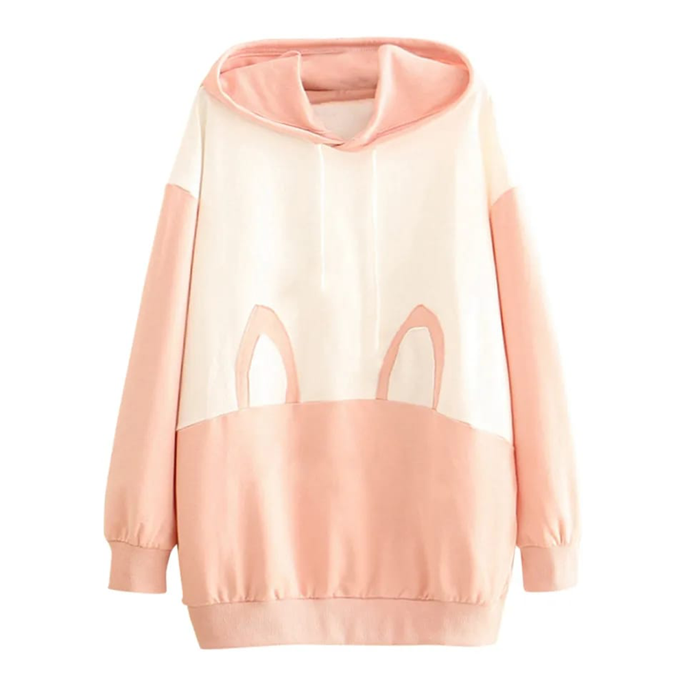 Cotton Winter Hoodie For Women - Deep Peach - HL-64