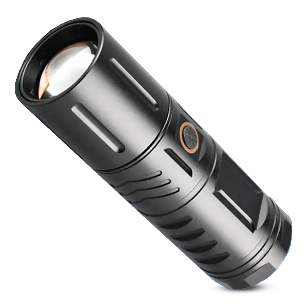 Rechargeable LED Torch Light - Black