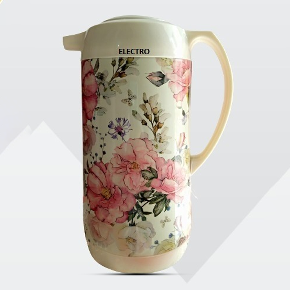 Electro Glossy Fiber Printed Anti Scratch Flask - 1 Litre