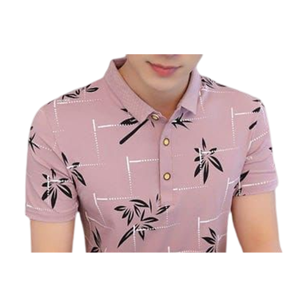 PK Cotton Half Sleeve Polo Shirt For Men - Peach - PT-151