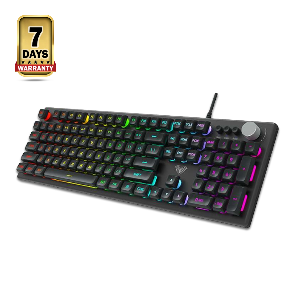 AULA F2028 Rainbow Wired Gaming Keyboard - Black
