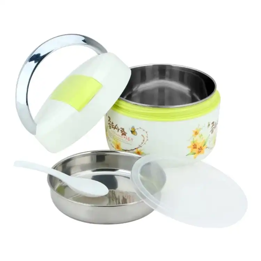 QQ Stainless Steel Inside Lunch Box  - 800ml - Multicolor