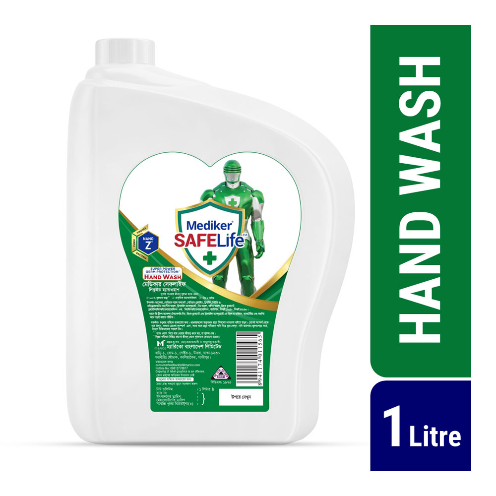 Mediker SafeLife Hand Wash Refill - 1 Ltr