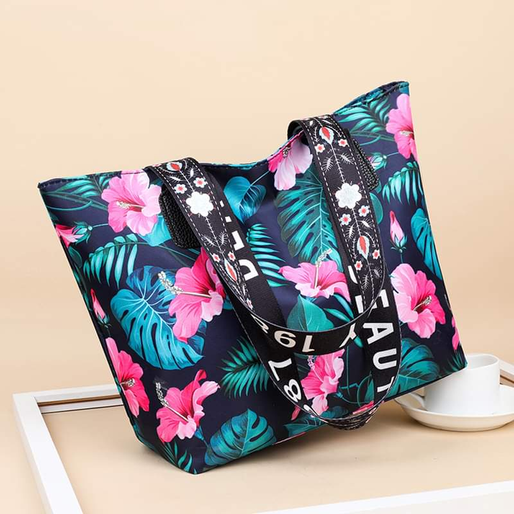 Nylon Shoulder Bag for Women - Multicolor - 655