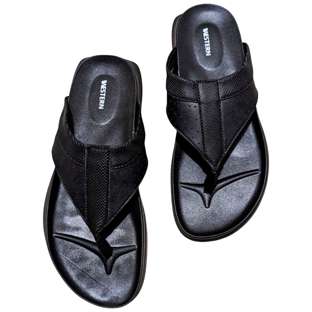 Leather Sandal For Men - Black