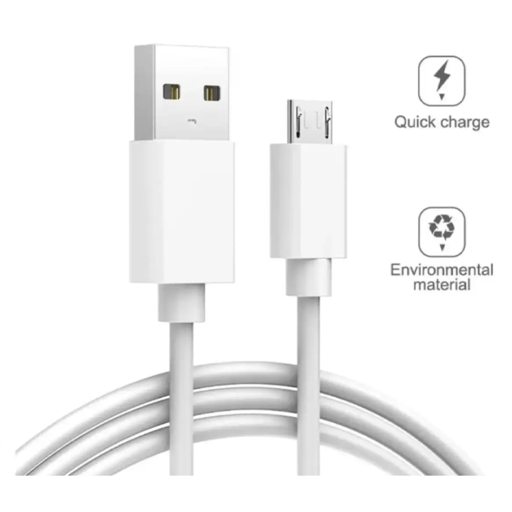 Micro USB to Type-B Fast Charging Data Cable - 67W - White