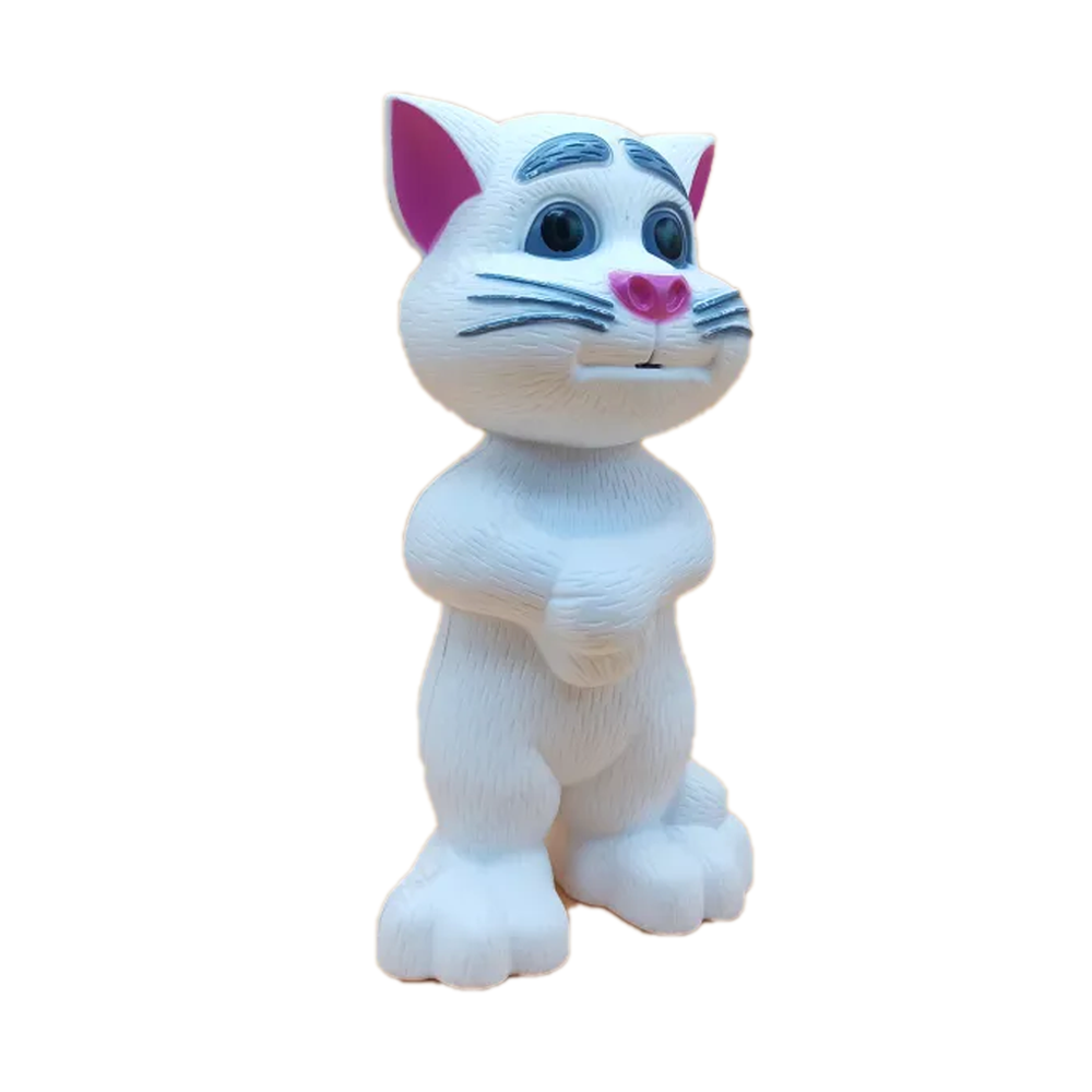 Touching Talking Tom Cat With Wonderful Voice - White - talking_tom_small_white
