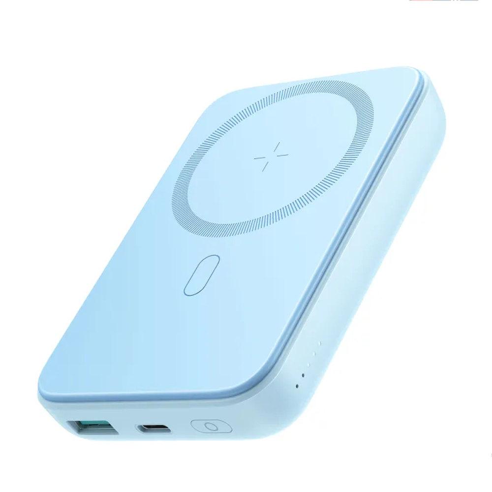 Joyroom JR-W020 Mini PD Magnetic Wireless Power Bank - 20W -10000mAh - Light Blue