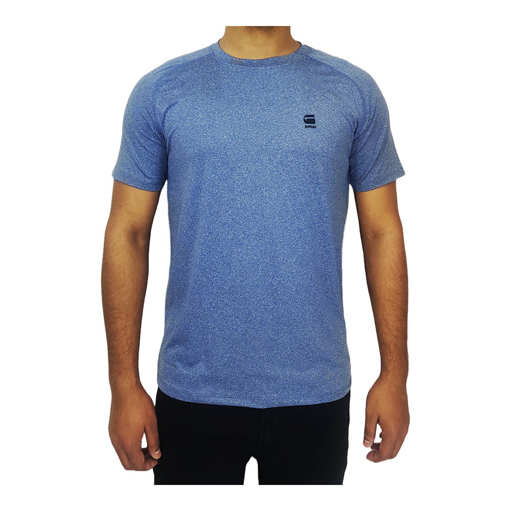 Soft Mesh Cotton Half Sleeve T-Shirt For Men - Blue - NGSTM0TS041