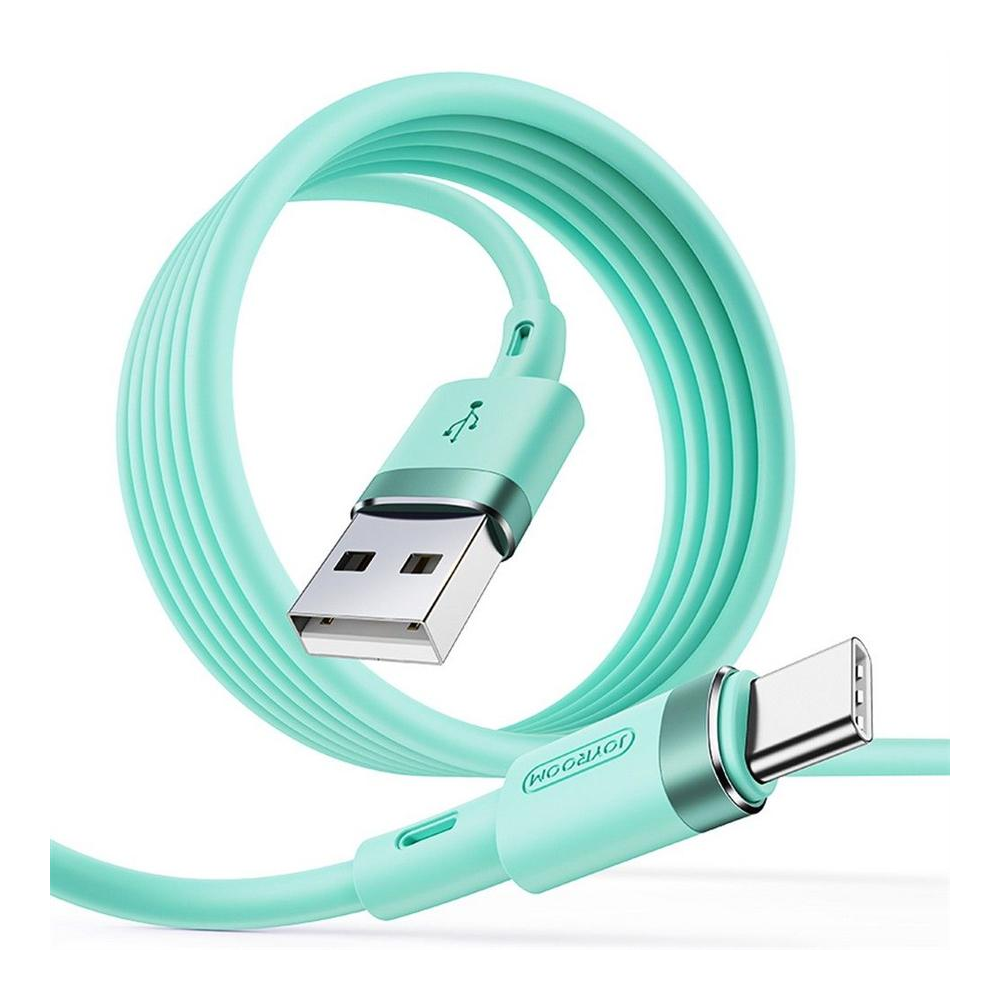 Joyroom S-1224N2 2.4A Liquid Silicone Micro USB to Type-C Charging Cable - 1.2m - Green