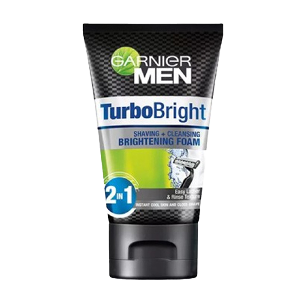 Garnier Men Turbo Bright Shaving Plus Cleansing Brightening Foam - 100ml