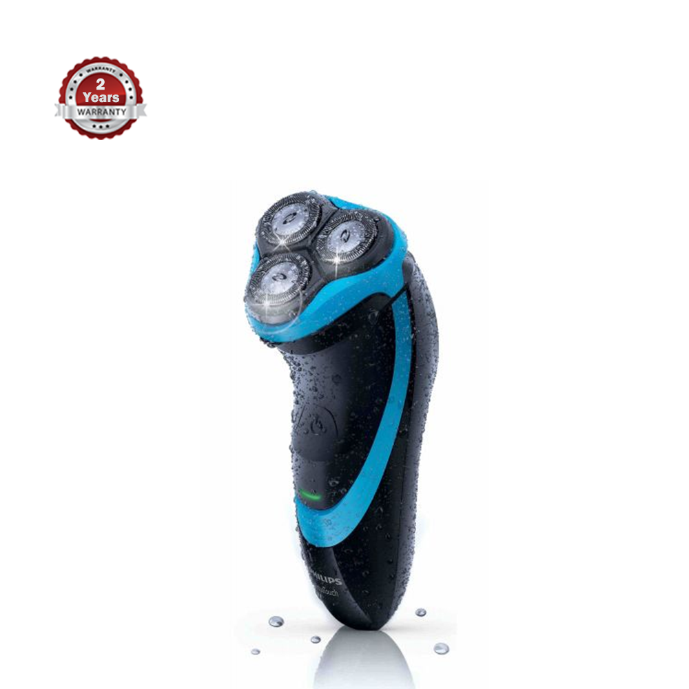 Philips Aqua Touch AT750 Wet and Dry Electric Shaver - Black and Blue