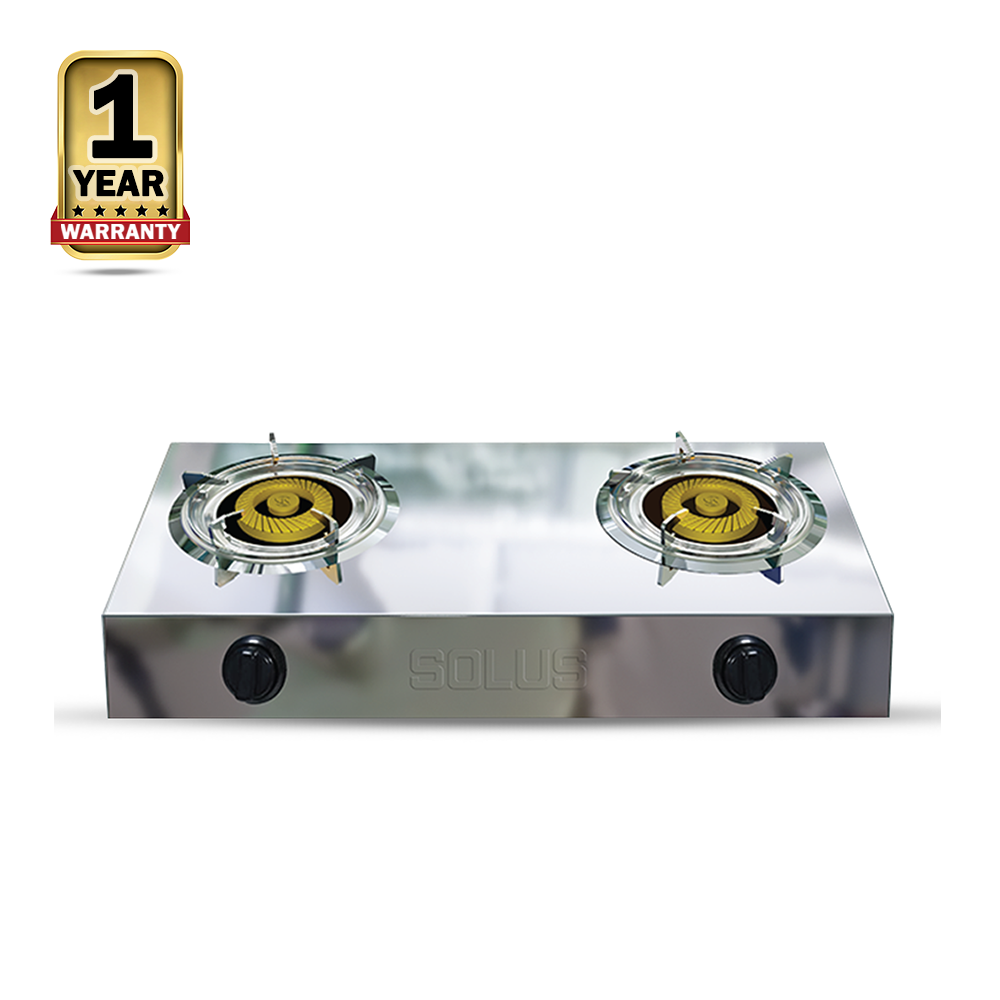 Solus STSD-224 Non-Magnetic SS Double 120 MM Burner - Silver