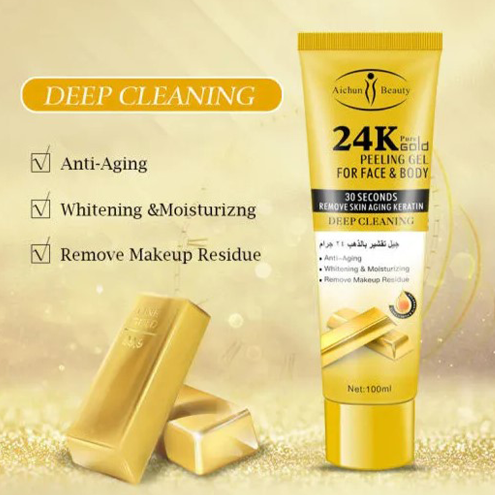 Deep Exfoliator 24K Pure Gold Peeling Gel For Face and Body - 100ml