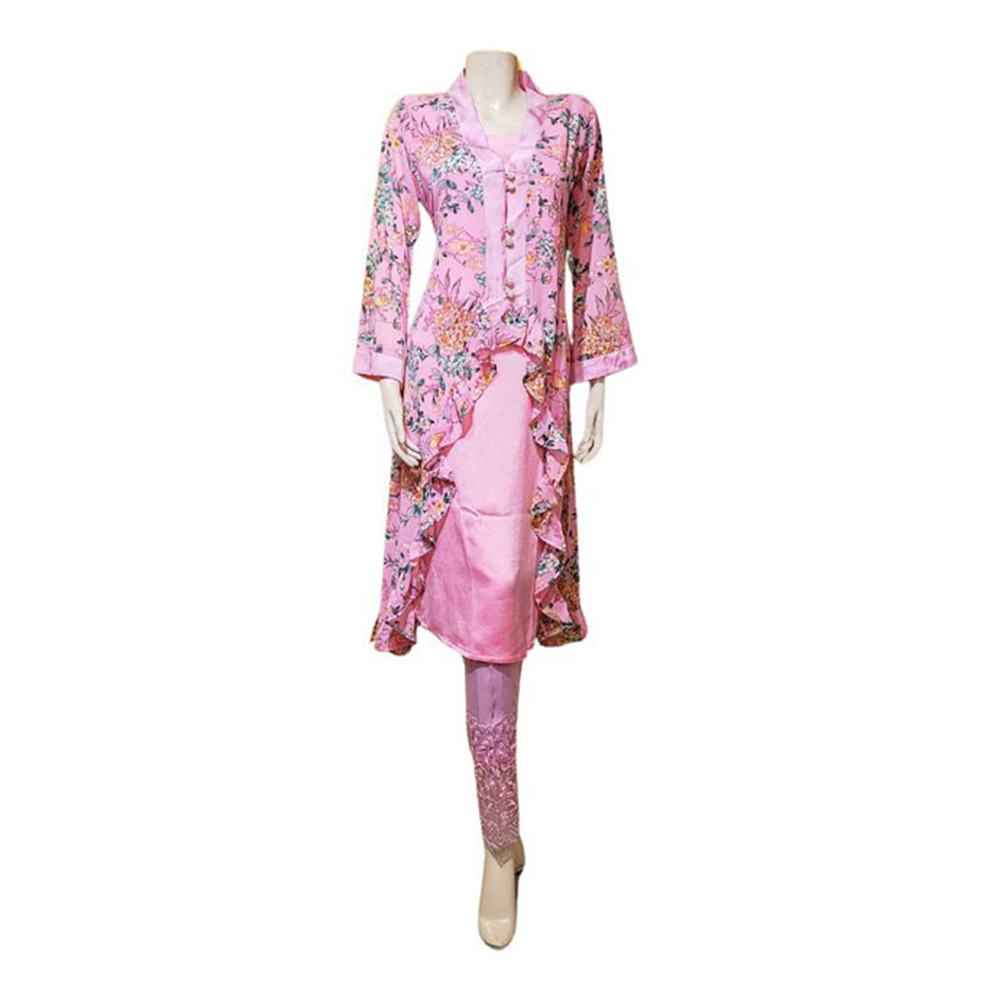 Silk Stitched Two Part koti for Women - Pink - GKT-013