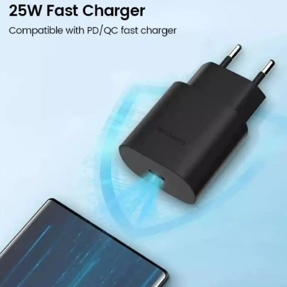 Samsung Super Fast Charger Adapter With Cable - 25W - Black