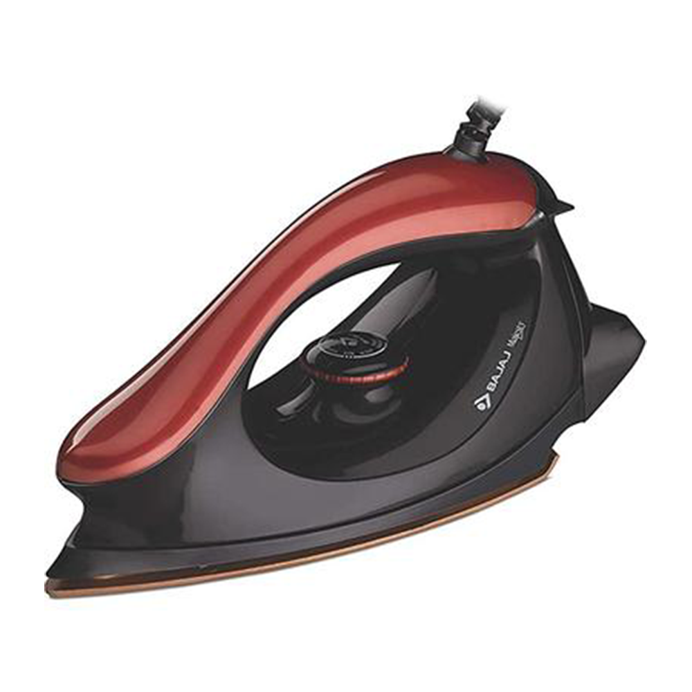 Bajaj Majesty One Dry Iron - 1000 Watt - Red and Black