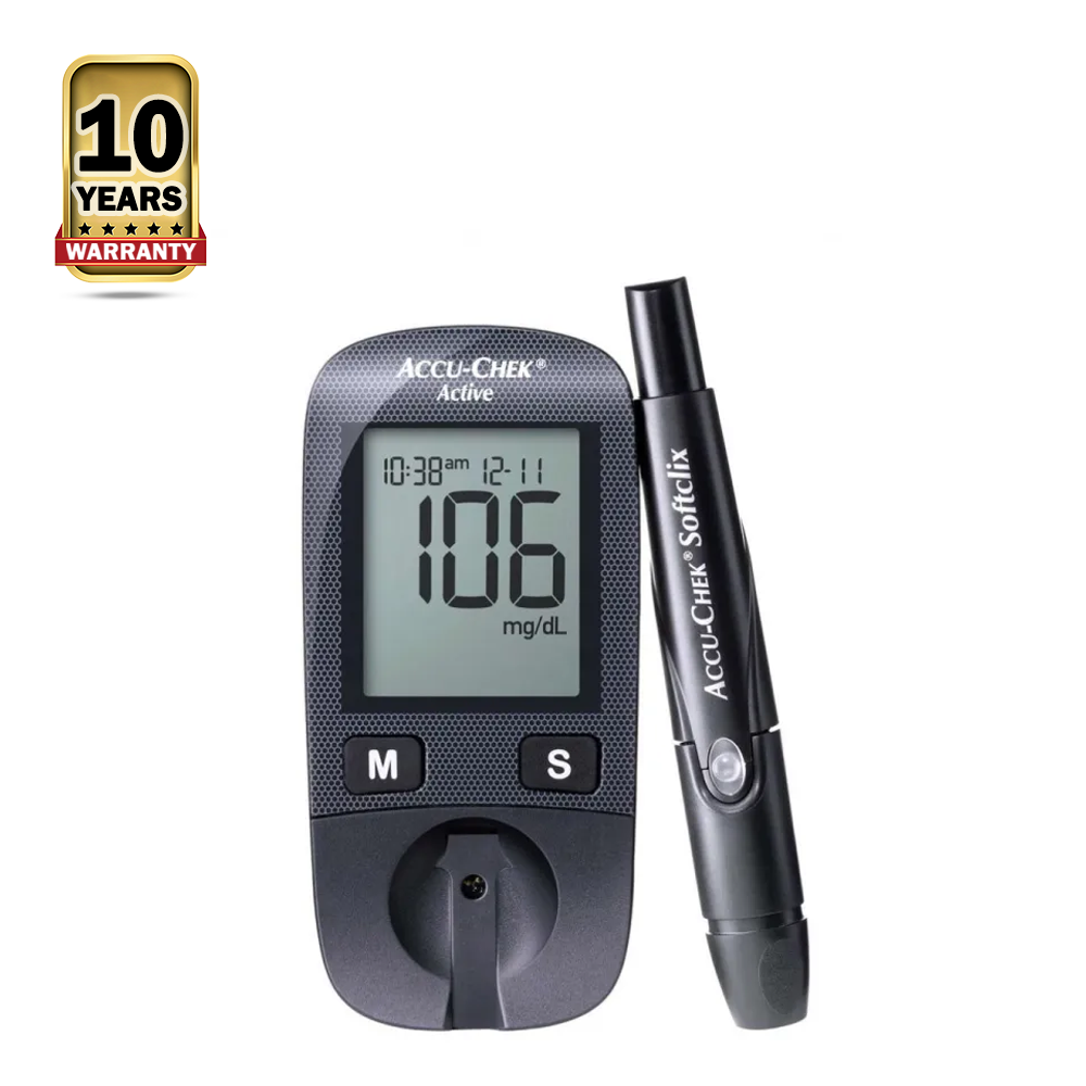 Accu Chek Active Blood Glucose Meter with 10 Pcs Strips