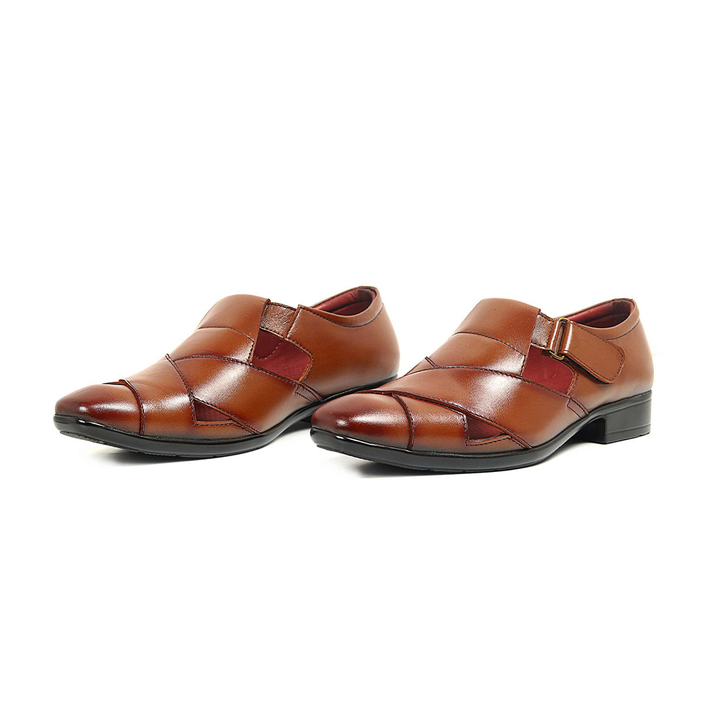 Zays Leather Sandal Shoe For Men - SF41 - Brown