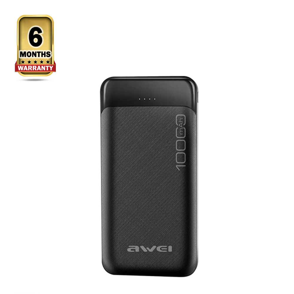 Awei P37K Fast Charging Portable Power Bank - 10000mAh - Black