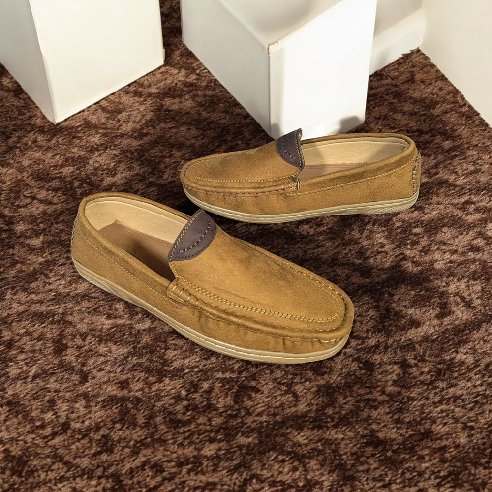 PU Leather Loafer Shoes for Men - Coffee