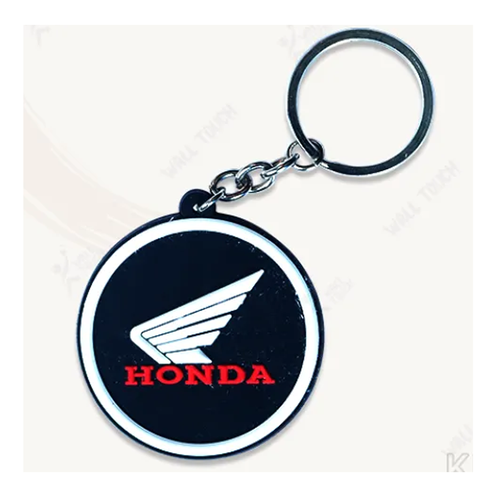 HONDA Rubber PVC Keychain Key Ring For Bike and Car - Black - 334903433