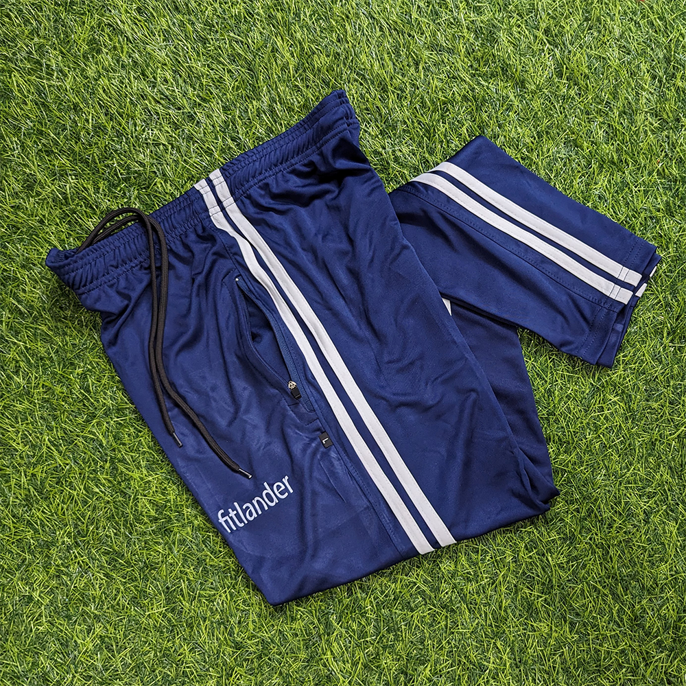 Fitlander Poly Propylene Sports Trouser for Men - Blue - TBLue2step