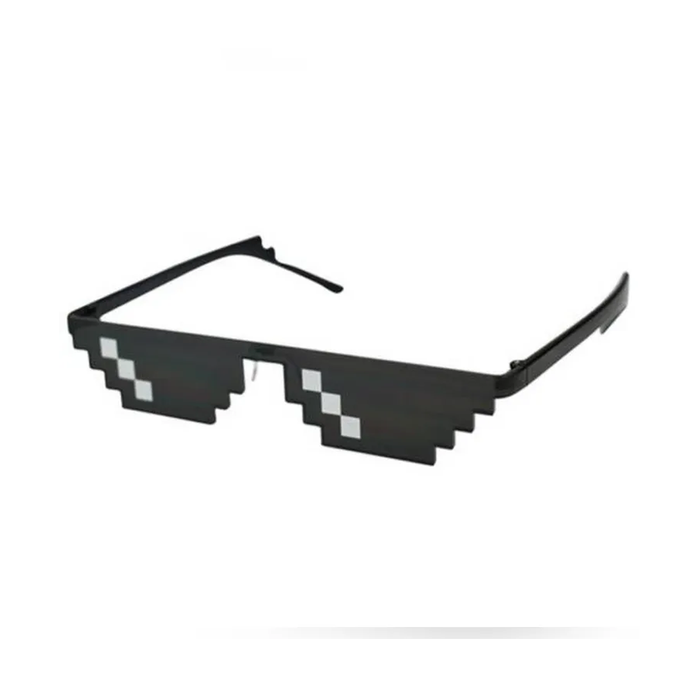 Plastic Thug Life 8 Bits Pixelated Party Sunglass - Black