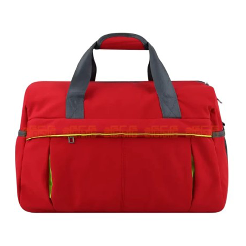 Synthetic Fiber Large Capacity Barrel Duffel Travel Bag - Red - MYSPE-16